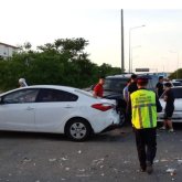 Ақтауда бір мезетте 5 көлік соқтығысып, 1 бала зардап шекті