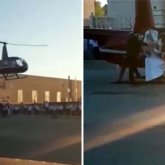 Жамбыл облысында тікұшағын жас жұбайлардың кортежіне айналдырған ұшқыш жұмыстан босатылды (ВИДЕО)