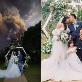 Жанартаудың атқылауына қарамастан үйленген ерлі-зайыптылардың әрекеті жұртты таңқалдырды