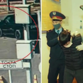 Джип тізгіндеген шымкенттік азамат блок-бекетті кесіп өтіп, полицейді қағып кетті (ВИДЕО)