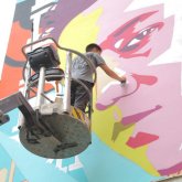 «Бұл тапсырыс емес»: Алматыда Димаш Құдайбергеннің құрметіне мурал салынып жатыр (ФОТО)