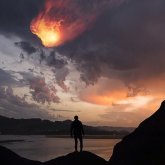 Aспанда метеорид жарылды