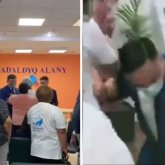 Бір топ әйел бас санитар дәрігердің ресми өкілін соққыға жықты (ВИДЕО)