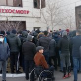 Ресей нөмірін таққан көлік жүргізушілері наразылыққа шықты