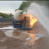 Қосшыда газ құю бекеті өртенді (ВИДЕО)