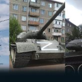 Танкіге Z әрпін жазған Саран қаласының тұрғыны тұтқындалды