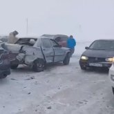 Ақмолада бір-біріне соғылған 15 көліктің апаты тергеліп жатыр