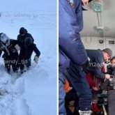 Боранда 18 сағат бойы адасып жүрген әйел мен бала табылды