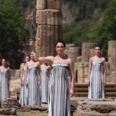 Ежелгі Грекияда Париж Олимпиадасының алауы жағылды (ВИДЕО)