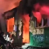 Астанада жер үйден өрт шықты (ВИДЕО)