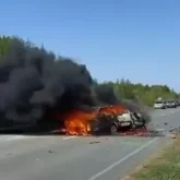 БҚО-да жол апаты болып, ер адам көлікте тірідей өртеніп кетті