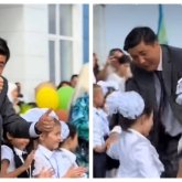 Мектеп директоры алғашқы қоңырауда оқушылармен билеп, көпшілікті тәнті етті (ВИДЕО)