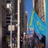 Қазақстанның көк туы Нью-Йоркте төрінде биікке көтерілді (ВИДЕО)