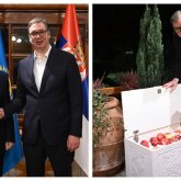 Сербия президенті Тоқаев сыйға тартқан әйгілі Алматы апортын көрсетті