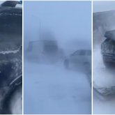 Қарағанды облысындағы трассада 10 көлік соқтығысты (ВИДЕО)