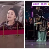 «Баян үлгі алсын»: Халық әртісі Бибігүл Төлегенова халыққа иіліп, құрмет көрсетті (ВИДЕО)