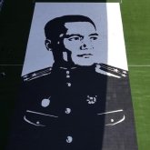 Астанада Бауыржан Момышұлының 2736 шаршы метрлік портреті жасалды