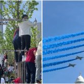 «Бәрі парадты көргісі келді». Жеңіс шеруін тамашалаған елордалықтардың видеосы тарады (ВИДЕО)