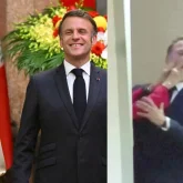 Франция президенті Макрон әйелінен ел алдында «таяқ жеді» (ВИДЕО)