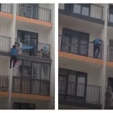 Нағыз ерлік: Атырауда ер адам өртеніп балкондағы өртті өзі сөндірді (ВИДЕО)