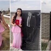 «Хайп үшін»: Аттестатын алып әкесінің басына барған мектеп түлегі көптің сынына қалды (ВИДЕО)