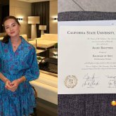 «Дипломын алса да былқ етпейді»: Баян Алагөзованың қызы «Калифорния» университетін бітірді