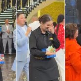 Қолы дірілдеп, көз жасын тыя алмады: Тойдағылар даяшыға 250 мың теңге мен бір қой сыйлады (ВИДЕО)