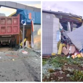 Қостанайда жүк көлігі жанармай бекетіне соғылды