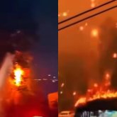 Қытайда дрондар мен отшашулар шоуы өртке ұласты (ВИДЕО)