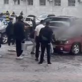 Ақтауда көлік отқа оранды