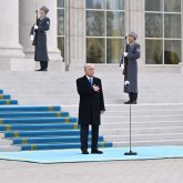 Президент Мемлекеттік ту көтеру рәсіміне қатысты