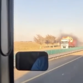 Шымкент–Түркістан трассасында фура отқа оранды