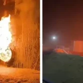 Түркістанда мұнай базасында алапат өрт болды (ВИДЕО)