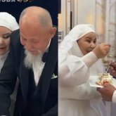 75 жастағы қария сүйіктісіне ақ көйлек кигізіп, үйлену тойын жасады (ВИДЕО)