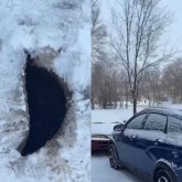 Қарағандыда адам өліміне шақ қалған сәт: Әкімдік ұмытқан ашық құдыққа көлік түсіп кетті