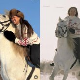 «Бекер ғашық болмапты»: Тұрсынбектің тоқалы аттың құлағында ойнап, көпті таңғалдырды (ВИДЕО)