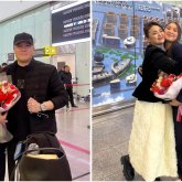 «Қуанышымды жеткізе алмай тұрмын»: Тұрсынбек пен Мөлдір үлкен қыздарын Дубайдан күтіп алды (ВИДЕО)