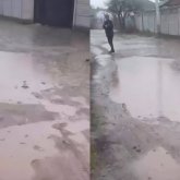 Таразда құжат жүзінде асфальт бар, бірақ шын мәнінде халық батпақ кешіп жүр