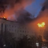 Ақтөбеде әкімдік ғимараты отқа оранды (ВИДЕО)