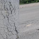 «Кепілдігі қайда?»: Петропавлда жаңадан жөнделген көшенің асфальты опырылып жатыр