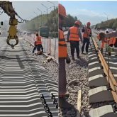 Алматыда LRT-ның алғашқы рельстер төселді