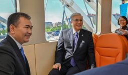 Тоқаев LRT-ның алғашқы жолаушысы атанды