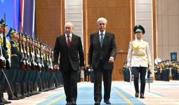 Тәуелсіздік сарайында Владимир Путинді қарсы алу рәсімі өтті