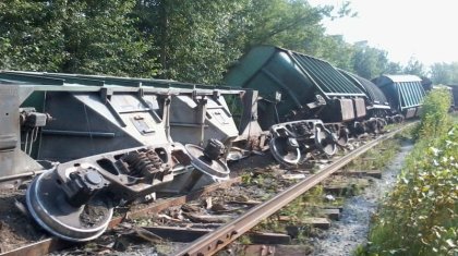 Қостанай облысында пойыз рельстен шығып кетті