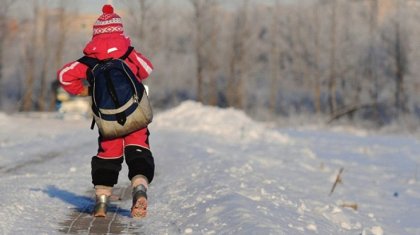 ШҚО-да аяздың салдарынан оқушылар мектепке бармайды