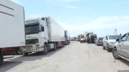 Қазақ-қырғыз шекарасында 1 жүк көлігі 1 сағаттан тексеріліп жатыр