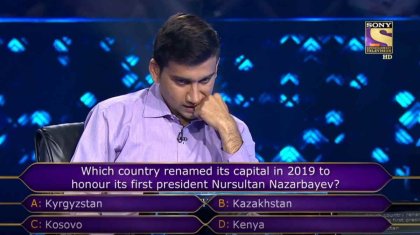 20 мың доллар ұтқан үндістандық жігіт елімізге қатысты сұраққа дұрыс жауап берген