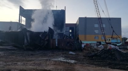 Петропавлда құрылысы әлі толық бітпеген үй жанып кетті