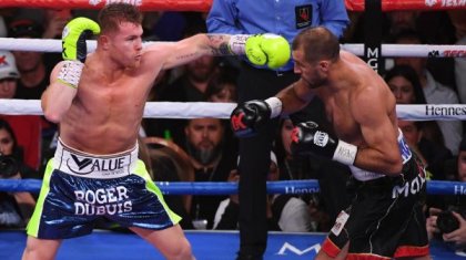 «Канело» 11-раундта Ковалевті ауыр нокаутқа түсірді (ВИДЕО)