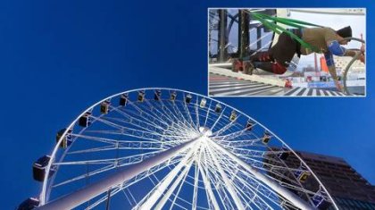 Австралиялық палуан 1500 тонналық әткеншекті айналдырды (ВИДЕО)